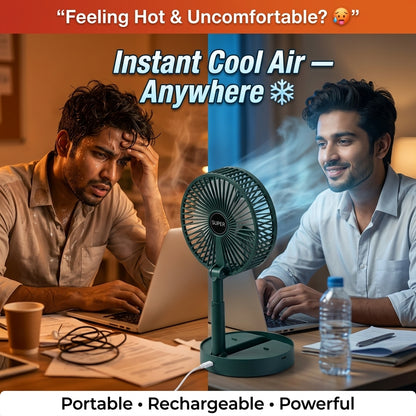 Portable desk fan
