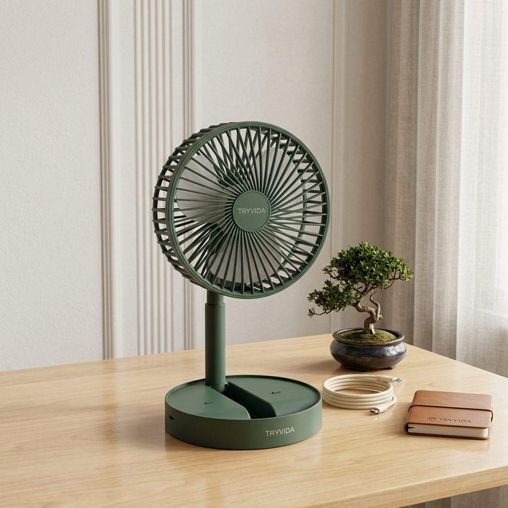 Portable desk fan