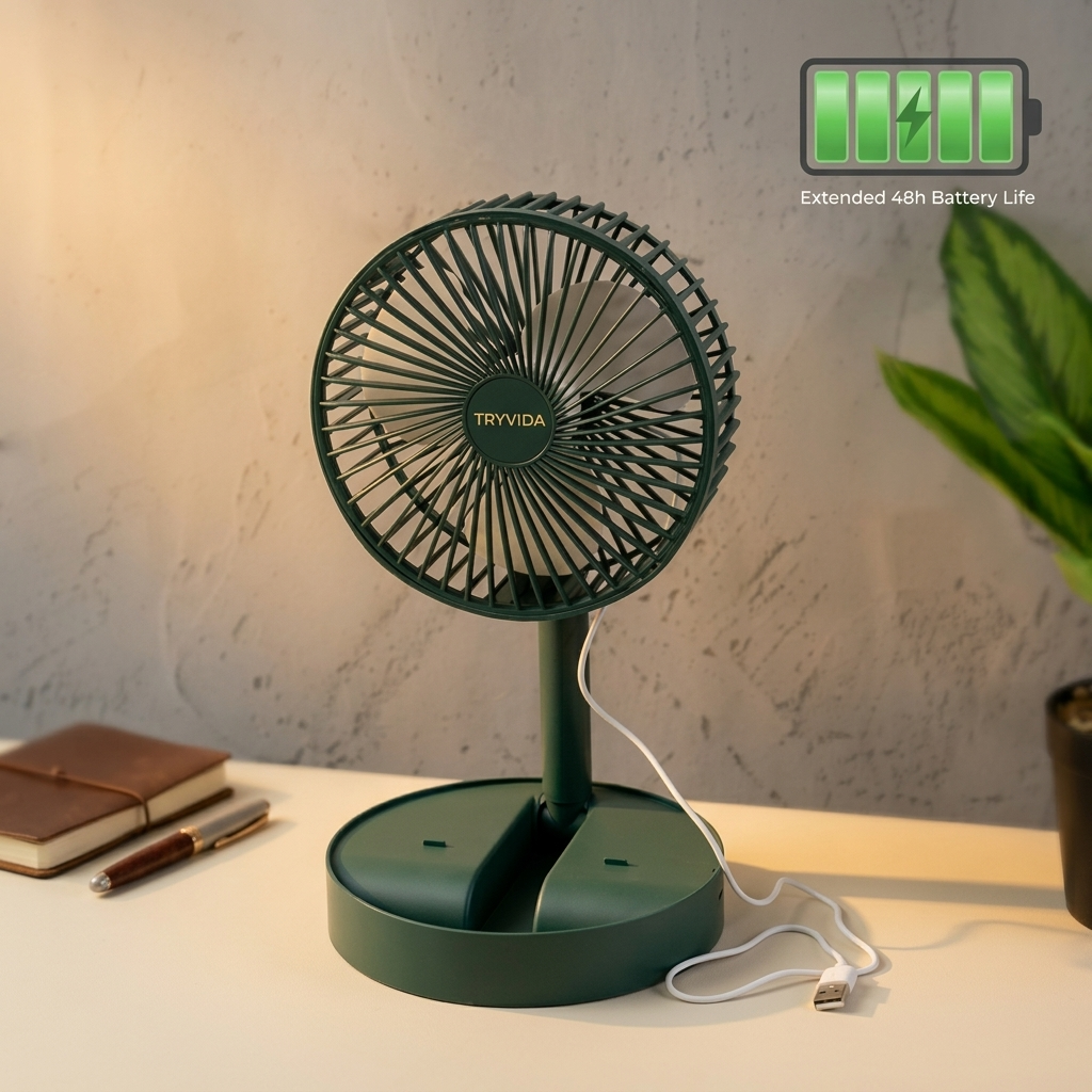 Portable desk fan