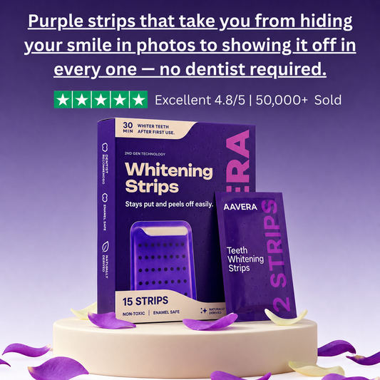 AAVERA Purple Teeth Whitening Strips